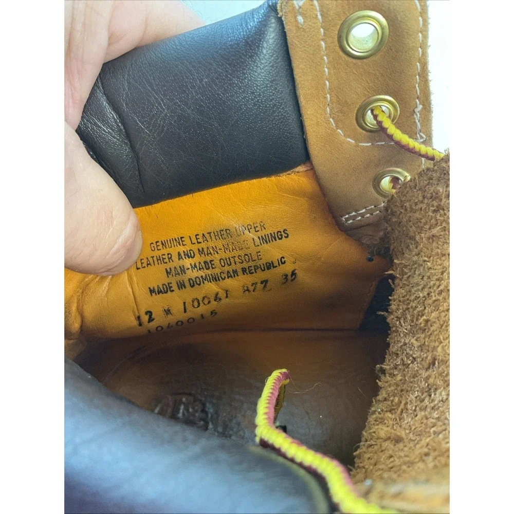 Timberland Wheat Leather Waterproof Men's Work Boots Size 12‎ Lace Up Tb010061